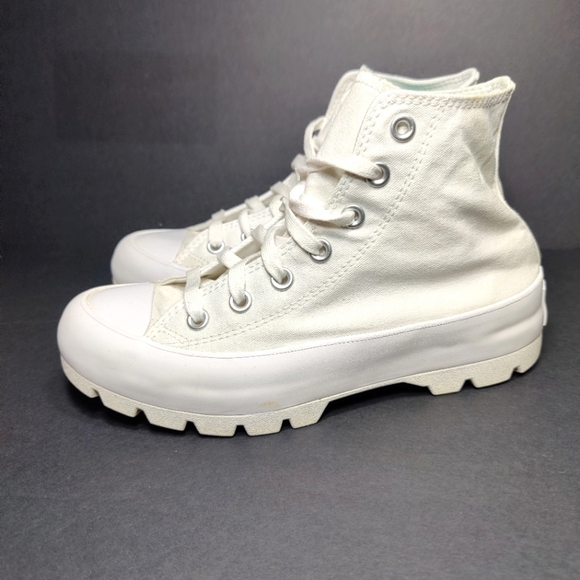 Converse Chuck Taylor All Star High Lugged White Platform Women Size 7.5 - Picture 1 of 10